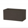 Vaso Quadra - Realizzato in polietilene nel colore marrone Cioccolato FE. Da cm 90 x 45 x 46.