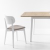 	Sedia Robinson Soft CB/1436-S - Struttura in legno di faggio Bianco Ottico Opaco P94 e seduta in tessuto Berna Sabbia 1SA3.