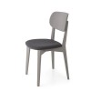 Sedia Robinson Soft CB/1436-S - Struttura in legno di faggio Tortora Opaco P176 e seduta in tessuto Berna Fumo 1SB2.