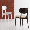 Sedia Robinson Soft CB/1436-S - Struttura in legno di faggio Wengè P128 e seduta in tessuto Berna Fumo 1SB2.
