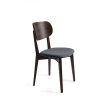 Sedia Robinson Soft CB/1436-S - Struttura in legno di faggio Wengè P128 e seduta in tessuto Berna Fumo 1SB2.