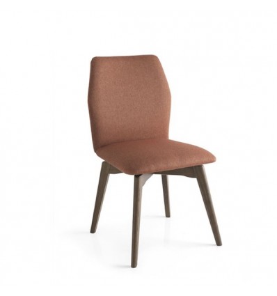 Sedia Hexa Girevole CB/1937 - Struttura in legno di frassino Rovere Naturale P19W , seduta in tessuto berna Arancione 1S0V.