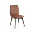 Sedia Hexa Girevole CB/1937 - Struttura in legno di frassino Rovere Naturale P19W , seduta in tessuto berna Arancione 1S0V.