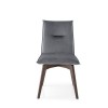 Sedia Maya girevole CB/1919 - Struttura in legno di frassino Smoke P12 e seduta in tessuto Venice Grigio Cenere S0L.