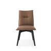 Sedia Maya girevole CB/1919 - Struttura in legno di frassino Nero Opaco P15L e seduta in similpelle Vinytage Tabacco S0B