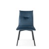 Sedia Maya girevole CB/1927 - Gambe in metallo Nero Opaco P15  ed imbottiti in tessuto Venice Blu Oceano S0J.