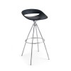 Sgabello Cosmopolitan CB/1946 - Struttura in metallo Cromato P77 e seduta in polipropilene Nero Opaco Pq5, altezza seduta 80 cm.