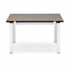 TAVOLO ALLUNGABILE AIRPORT CB/4011 - Gambe in metallo Bianco Ottico Opaco P94 e piano in ceramica Nocciola P166 (Chiuso).