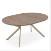 Tavolo Giove CB/4739 - Struttura in metallo Nocciola Opaco P328 e piano in legno Deco Nocciola P17W.