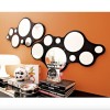 Specchio Bubbles CB/5029 - Struttura in legno Nero Lucido P63 e specchi in vetro GMR. Da cm 89 x 51,5