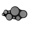 Specchio Bubbles CB/5029 - Struttura in legno Nero Lucido P63 e specchi in vetro GMR. Da cm 89 x 51,5