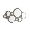 Specchio Bubbles CB/5029 - Struttura in legno Tortora Opaco P176 e specchi in vetro GMR. Da cm 89 x 51,5