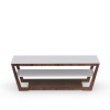 Mobile Porta Tv Element CB/5069 -  In legno impiallacciato Laccato Noce P201 e ripiani in vetro Extrachiaro