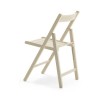 Sedia Apri e Chiudi Pieghevole - Realizzata interamente in legno di faggio verniciata in Bianco anilina.