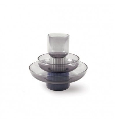 Vaso Stripe Vittoria - Colore Grigio