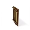 Tavolo Poker Square Quadrato - Struttura in legno di faggio Noce e piano in panno verde.