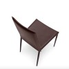 SEDIA BOHEME CB/1257 - In metallo Caffè P159, seduta e schienale in rigenerato di cuoio Caffè 463.