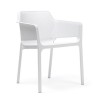 Sedia modello Net con braccioli - in polipropilene rinforzato con fibra di vetro di colore  Bianco