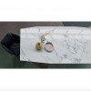 Tavolo TL Special Top fisso - Struttura in metallo verniciato e piano ottagonale in ceramica Calacatta.
