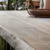 Tavolo TL Special Top fisso - Struttura in metallo verniciato e piano in legno massiccio dai bordi naturali in Noce Americano.