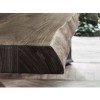 Tavolo TL Special Top fisso - Struttura in metallo verniciato e piano in legno massiccio dai bordi naturali in Noce Americano.
