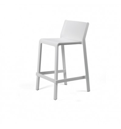 Sgabello Trill Stool - Altezza della seduta 65 cm, in polipropilene nel colore Bianco.