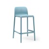 Sgabello Faro - Altezza della seduta 65 cm, in polipropilene nel colore Celeste.