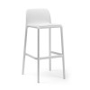 Sgabello Faro - Altezza della seduta 76 cm, in polipropilene nel colore Bianco.
