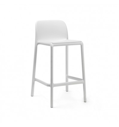 Sgabello Faro - Altezza della seduta 65 cm, in polipropilene nel colore Bianco.