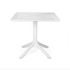 Tavolo Clip quadrato 80 x 80 - In polipropilene con struttura e piano forato in Bianco.