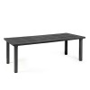 Tavolo Levante rettangolare estensibile - Gambe in alluminio e piano in polipropilene Antracite.