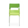 Sedia Diva 2201 - Gambe in alluminio anodizzato, sedile in polipropilene Verde e schienale in policarbonato Verde