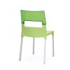 	Sedia Diva 2201 - Gambe in alluminio anodizzato, sedile in polipropilene Verde e schienale in policarbonato Verde