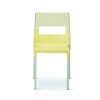 Sedia Diva 2201 - Gambe in alluminio anodizzato, sedile in polipropilene Giallo e schienale in policarbonato Giallo