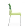 	Sedia Diva 2201 - Gambe in alluminio anodizzato, sedile in polipropilene Verde e schienale in policarbonato Verde