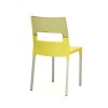 Sedia Diva 2201 - Gambe in alluminio anodizzato, sedile in polipropilene Giallo e schienale in policarbonato Giallo