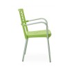 Sedia Lula 2092 - Struttura in alluminio anodizzato, seduta e schienale in polipropilene Verde Pistacchio.