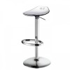 Sgabello Frog Up 2297-130 - Struttura metallo Cromato, seduta in policarbonato Arancione Trasparente