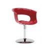 Miss B Twist 2263-380 - Struttura in metallo cromato e seduta in policarbonato Rosso Pieno