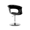 Sedia Miss B Up 2262-380 - Struttura regolabile in altezza in metallo cromato, seduta in policarbonato Nero Pieno.