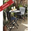 Tavolo Spritz tondo - Base e piano in polipropilene Caffè, dal diametro di 60,5 ed altezza da 76,5 oppure 40.