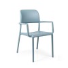Sedia modello Riva con braccioli - in polipropilene rinforzato con fibra di vetro di colore Celeste