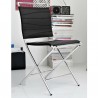 SEDIA PIEGHEVOLE AIR FOLDING CB/1395 - Struttura in acciaio Cromato , Seduta e schienale in Net Tarifs Nero AJ9