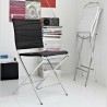 SEDIA PIEGHEVOLE AIR FOLDING CB/1395 - In acciaio Cromato, Seduta e schienale in Net Tarifa Bianco o Nero.