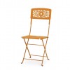Sedia Gala pieghevole 2528 - Struttura realizzata in metallo Arancio, anche per esterno.