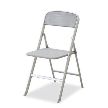 SEDIA PIEGHEVOLE ALU CB/205 - Struttura in Alluminio Satinato, seduta e schienale in Net Grigio 460.