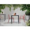 Sedia Summer 2522 - Struttura in metallo in verniciato Mattone VM, Tavolo modello Summer.