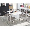 SEDIA PIEGHEVOLE SKIP CB/207 - Struttura alluminio satinato e tortora opaco, sedile tortora opaco P176