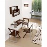 SEDIA PIEGHEVOLE SKIP CB/207 - Struttura alluminio satinato e wengè, sedile wengè P128