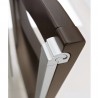 SEDIA PIEGHEVOLE SKIP CB/207 - Struttura alluminio satinato e wengè, sedile wengè P128